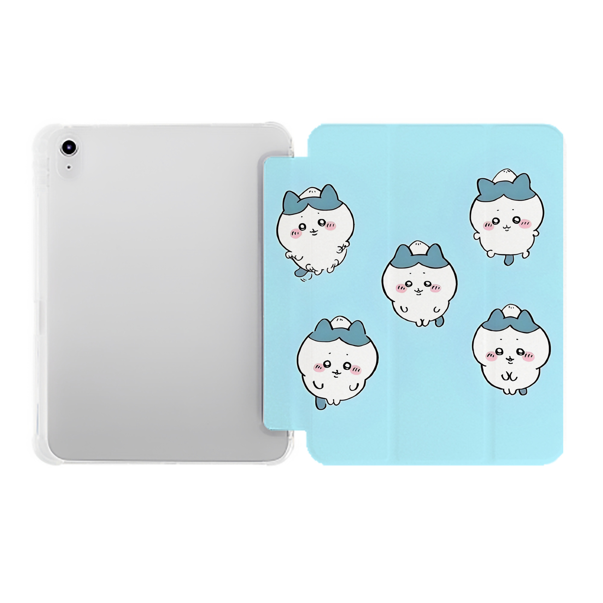 （画像用） ちいかわ Chii-kawa IPad ケース ペン収納付き 三つ折りスタンド PUレザー×シリコン 対応機種9.5/10.5/10.9インチ